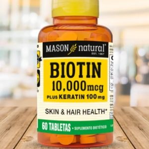 BIOTIN 10000 MCG PLUS KERATIN 100 MG (60 TAB)